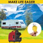 Dreyoo 1 Pack Neutral Ground Bonding Plug for Portable Inverter Generator, Grounding Plug Surge Protector Generator with Floating Neutral on RV, Motorhome, Camper for Open Ground Error (Yellow)