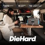 DieHard Portable Power Station 1000-Watt (2000-Watt Peak) - Quiet, Lightweight Solution for Home Backup, Weather Emergencies, Outdoor Recreation, Jobsite