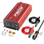 POTEK 750W Power Inverter DC 12V to AC 115V Car Converter with 2A USB Charging Port