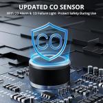 AMERISUN Portable Inverter Generator 5000W with CO Sensor, Super Quiet Gas Generator with RV Ready 30A Outlet, Wheels Handle Kit, Parallel Capable for Home Backup Emergency Use Camping, EPA Compliant