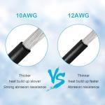 10AWG 35FT XT60 Extension Cable 2 3 5 10 15 20 25 30 35 40 50 75 100FT XT60 Female to Male Connector for Portable Power Station Solar Panel RC Battery