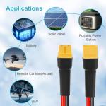 10AWG 35FT XT60 Extension Cable 2 3 5 10 15 20 25 30 35 40 50 75 100FT XT60 Female to Male Connector for Portable Power Station Solar Panel RC Battery