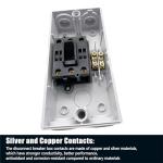 Meyffon 20A 440V Enclosed Motor Disconnect Switch 3 Pole Safety Isolation Switch IP65 3 Phase Disconnect Breaker Box 20 Amp for Generator Welding Food Processing