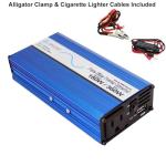 AIMS 180 Watt, 360 Watt Peak, Pure Sine DC to AC Power Inverter, USB Port, Cables Included - Non UL Listed
