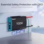 Renogy 700W Pure Sine Wave Inverter 12V/120V