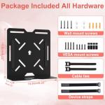 Universal Wall and VESA Mount for Micro PC, UPS Units, WiFi Router, Cable Modem and Other Electronic Devices Adjustable Strap Mount Bracket for Dell HP Lenovo Mini PC Mounted Behind The TV or Monitor