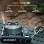 Propane or Butane Stove Dual Fuel Stove Portable Camping Stove with Carrying Case&Windblocker, 10,000 BTU Butane Propane Stove, Automatic Ignition for Emergency Preparedness Kit (Fuel Not Included)