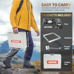 Propane or Butane Stove Dual Fuel Stove Portable Camping Stove with Carrying Case&Windblocker, 10,000 BTU Butane Propane Stove, Automatic Ignition for Emergency Preparedness Kit (Fuel Not Included)