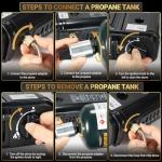 Propane or Butane Stove Dual Fuel Stove Portable Camping Stove with Carrying Case&Windblocker, 10,000 BTU Butane Propane Stove, Automatic Ignition for Emergency Preparedness Kit (Fuel Not Included)