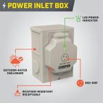 Champion Power Equipment 50-Amp Indoor-Rated Manual Transfer Switch with 30-Foot Generator Power Cord and Weather-Resistant Power Inlet Box