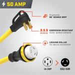 Champion Power Equipment 50-Amp Indoor-Rated Manual Transfer Switch with 30-Foot Generator Power Cord and Weather-Resistant Power Inlet Box