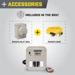 Champion Power Equipment 50-Amp Indoor-Rated Manual Transfer Switch with 30-Foot Generator Power Cord and Weather-Resistant Power Inlet Box