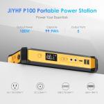JIYHF Portable Power Station 99.9Wh, Laptop Charger & Backup Power with 65W USB-C PD, 100W AC Outlet, 12V DC Output, LED Light for Camping, Home Backup, Emergency, RV