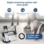 VTech IS8151-3 Super Long Range 3 Handset DECT 6.0 Cordless Phone for Home with Answering Machine, 2300 ft Range, Call Blocking, Bluetooth, Headset Jack, Power Backup, Intercom, Expandable to 12 HS