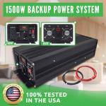 PumpSpy 1500W Sump Pump Battery Backup System, Safe Back Up System for Emergency and Power Outage, Superior Home Silent Sump Pump Backup Power Supply with Intelligent Cooling