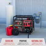 DuroStar DS13000MXT 13,000-Watt 500cc Tri Fuel Portable Generator - Gas, Propane & Natural Gas, Remote Electric Start, Whole Home Power Backup, Transfer Switch Ready, RV & Emergency Ready
