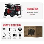 DuroStar DS13000MXT 13,000-Watt 500cc Tri Fuel Portable Generator - Gas, Propane & Natural Gas, Remote Electric Start, Whole Home Power Backup, Transfer Switch Ready, RV & Emergency Ready