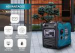 Konner&Sohnen Dual Fuel Inverter Generator - 5500W, 120/240V, Portable and Lightweight, Super Quiet with CO Sensor and Fuel-Efficient Technology, Gas & LPG Powered (German brand,model:KS 6000iEHS CO)