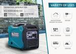 Konner&Sohnen Dual Fuel Inverter Generator - 5500W, 120/240V, Portable and Lightweight, Super Quiet with CO Sensor and Fuel-Efficient Technology, Gas & LPG Powered (German brand,model:KS 6000iEHS CO)