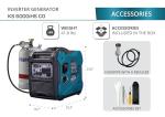 Konner&Sohnen Dual Fuel Inverter Generator - 5500W, 120/240V, Portable and Lightweight, Super Quiet with CO Sensor and Fuel-Efficient Technology, Gas & LPG Powered (German brand,model:KS 6000iEHS CO)