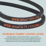 PIX A83/4L850 Wrapped Construction V-Belt, 85" OC | A/4L Section, 1/2" Width | Heavy-Duty Rubber Drive Belt for Generators, Compressors, Pumps, Crushers, Blowers, & Rolling Mills