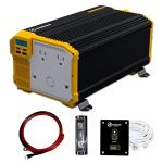 K KRIËGER 3000 Watts Power Inverter 12V to 110V, Modified Sine Wave Car Inverter, Dual 110 Volt Outlets, Hardwire Kit, DC to AC Converter with Installation Kit - ETL Approved Under UL STD 458