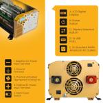 K KRIËGER 3000 Watts Power Inverter 12V to 110V, Modified Sine Wave Car Inverter, Dual 110 Volt Outlets, Hardwire Kit, DC to AC Converter with Installation Kit - ETL Approved Under UL STD 458