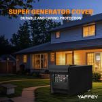 YAFFEY Generator Cover 24”L x 18”W x 20”H, Fits Most 3000-5000W Generators, Heavy-Duty Waterproof Oxford Fabric, Windproof with Zipper Closure for Outdoor Protection