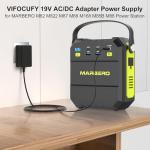 Tinkon 19V 1.5A AC/DC Adapter Power Cord Power Supply Charger Compatible with MARBERO M82, M82MAX, M822, M822MAX, M87, M88, M168 Portable Power Station Solar Generator Lithium Battery