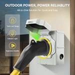 20FT NEMA L14-30P to SS2-50R RV Marine Power Generator Adapter Cord, 30A 4 Prong Locking Generator L14-30P Male to 50A Marine Shore Power SS2-50R Female with 135° Elbow Grip Handle LED Power Indicator