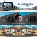 ZEROXCLUB Magnetic Wireless RV Backup Camera System: 7" HD 1080P DVR Monitor with 2-Rear Camera, DVR Monitor & IR Night Vision, Portable Rechargeable Camera for RV/Trailer/Fifth Wheels/Camper BC702