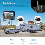 ZEROXCLUB Magnetic Wireless RV Backup Camera System: 7" HD 1080P DVR Monitor with 2-Rear Camera, DVR Monitor & IR Night Vision, Portable Rechargeable Camera for RV/Trailer/Fifth Wheels/Camper BC702