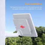 Solar Panel for Ring Camera,6W Solar Charger for Ring Stick Up Cam&All-New Spotlight Cam Outdoor Wireless Battery Series,Fast Charging,Adjustable Mount,10ft/3m Cable,USB-C to Barrel Plug Adapter