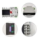 Dual Power Automatic Transfer Switch - 4P 100A 220V Changeover Switch with Automatic Transfer and Electronic Power Circuit Breaker
