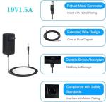 19V Portable Power Supply Charger for Marbero M82 M82MAX M822 M822MAX M87 M88 M168 Portable Power Station Solar Generator Battery 19V 1.5A Wall Adapter Charger