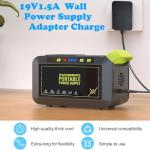19V Portable Power Supply Charger for Marbero M82 M82MAX M822 M822MAX M87 M88 M168 Portable Power Station Solar Generator Battery 19V 1.5A Wall Adapter Charger