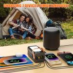 Portable Power Bank Station 99Wh Outdoor Generator LCD Display Backup Phone Battery Pack Portable PD Fast Charger for Laptop Cellphone Travel Camping Home Use with Full Flashlight