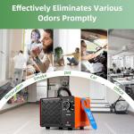 HHGM 148,000mg/h Dual-Fan Ozone Machine Generator High Capacity Ozone Odor Eliminator Odor Removal Air Purifier Ionizer & Deodorizer for Car, Home, Smoke, Pets, Industrial, Basement, Commercial