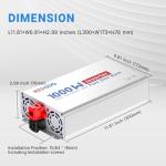 Redodo Pure Sine Wave Inverter 1000W Convert DC 12V to AC 110V, Monitoring Screen Showing Real-Time Status, for Off-Grid Solar Power System, RV, Home Backup Power