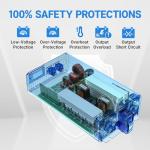 Redodo Pure Sine Wave Inverter 1000W Convert DC 12V to AC 110V, Monitoring Screen Showing Real-Time Status, for Off-Grid Solar Power System, RV, Home Backup Power