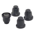 NIUQIUP 4-Pack AAA Igniter Button Caps with Springs - Replacement Push Button for Gas Fire Pit, BBQ Grill, Barbecue Spark Generator - Includes Mounting Threads (18mm)