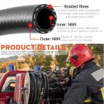 Taxutor 3/8 Inch ID Fuel Hose 10FT - Professional Grade SAE 30R7 Kit with 10 Clamps - High Pressure 300PSI for Gas, Oil, Diesel Lines in Cars, Boats, Generators