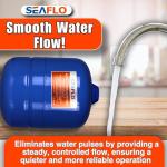 SEAFLO 2 Gallon Pre-Pressurized Accumulator Expansion Tank – Reduces Pump Cycling, Smooth Water Flow, 87 PSI, 3/4" MNPT, Compact Design for RV, Marine, Boat & Off-Grid Systems – 4-Year Warranty