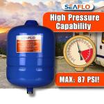 SEAFLO 2 Gallon Pre-Pressurized Accumulator Expansion Tank – Reduces Pump Cycling, Smooth Water Flow, 87 PSI, 3/4" MNPT, Compact Design for RV, Marine, Boat & Off-Grid Systems – 4-Year Warranty