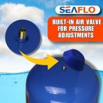 SEAFLO 2 Gallon Pre-Pressurized Accumulator Expansion Tank – Reduces Pump Cycling, Smooth Water Flow, 87 PSI, 3/4" MNPT, Compact Design for RV, Marine, Boat & Off-Grid Systems – 4-Year Warranty