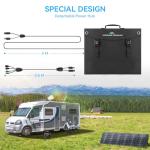 Ecosonique 200W Portable Solar Panel for Power Stations, Foldable & Lightweight with Kickstand, USB-C PD3.0 & USB-A QC3.0, MC4 & Multi-Output for Solar Generators, RVs, Camping, and Outdoor Use