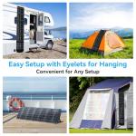 Ecosonique 200W Portable Solar Panel for Power Stations, Foldable & Lightweight with Kickstand, USB-C PD3.0 & USB-A QC3.0, MC4 & Multi-Output for Solar Generators, RVs, Camping, and Outdoor Use