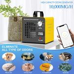 Commercial Ozone Generator 10000mg/h Remote Control Timing Ozone Machine Odor Eliminator Industrial O3 Ozone ionizer purifiers Deodorizer Ozonator for Rooms, Car, Home, auto, Smoke, Pets