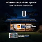 ECO-WORTHY 4.68KWH Solar Power Complete Kit Pro 1200W 48V with Lithium Battery and Inverter for Home: 6pcs 195W Solar Panel + 2pcs 48V 50Ah Li-Battery + 3500W Solar Charger Inverter