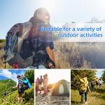 boogostore Portable Charger with Built in Cable and Wall Plug 50000mAh PD30W Fast Charging Solar Power Bank with 5 Output & 2 Input Dual LED Flashlights Phone Holder External Battery Pack (Blue)